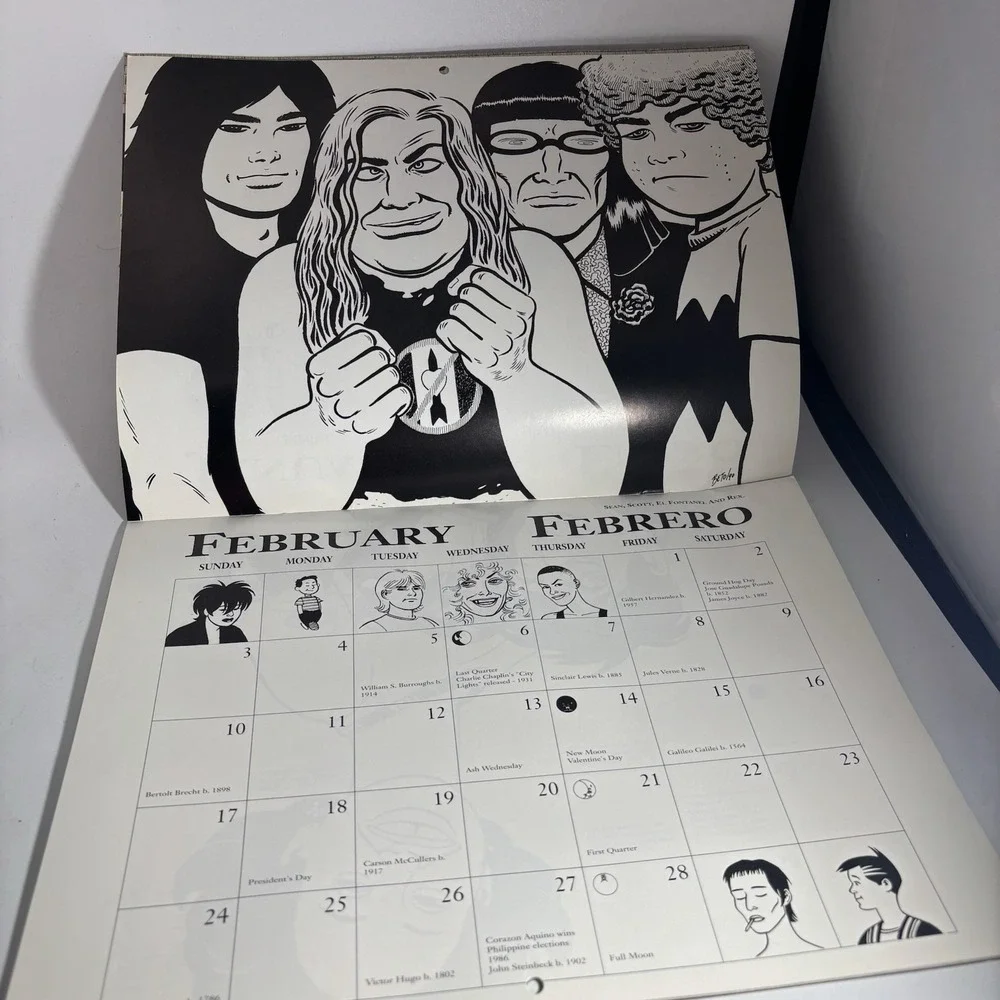 Love & Rockets Calendar 1991 Jaime & Gilbert Hernandez‎ Fantagraphics RARE